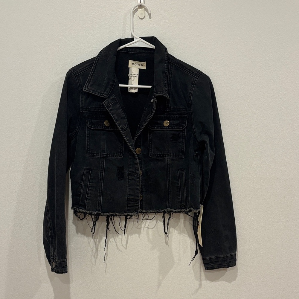 Mono B Charcoal Denim Jacket